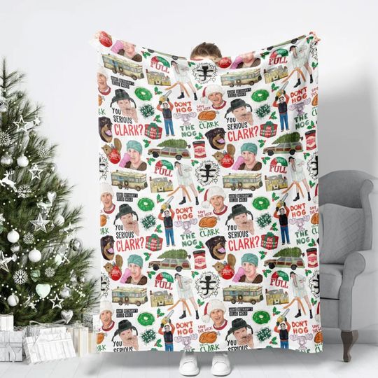 Discover Christmas Vacation Blanket, Christmas movie Blanket, Griswold Fleece Blanket