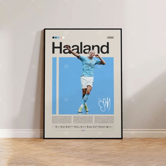 Discover Erling Haaland Poster, Sports Poster, Football Player Poster