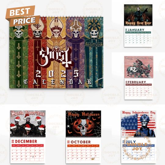 Discover Ghost Band 2025 Wall Calendar