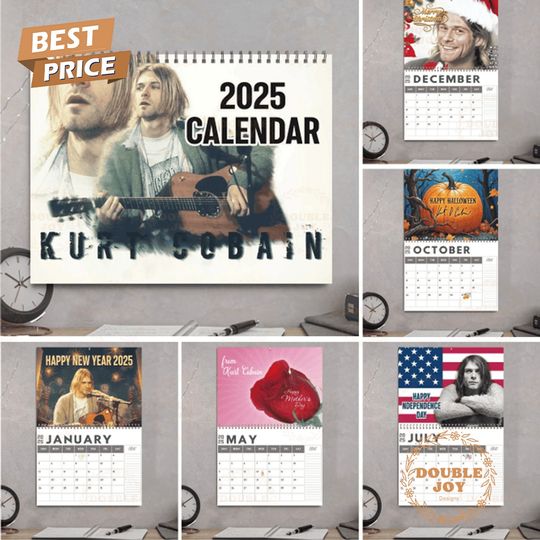 Discover Kurt Cobain 2025 Wall Calendar