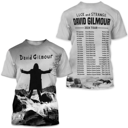 Discover David Gilmour Luck And Strange 2024 Tour 3D T-shirt