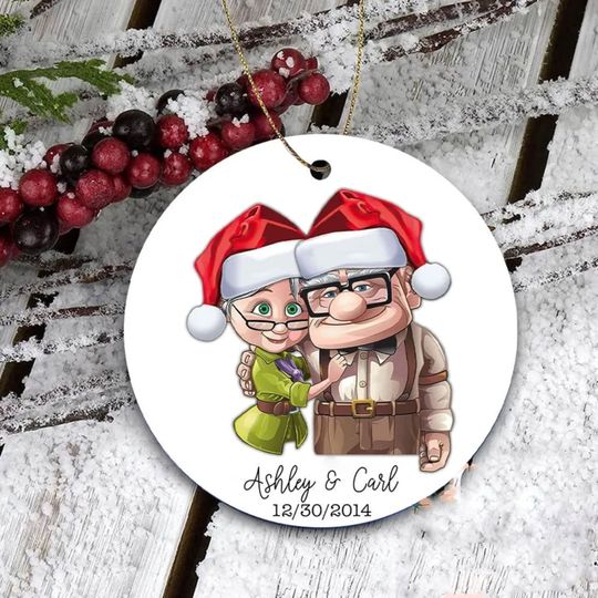Discover Personalized Carl and Ellie Ceramic Ornament