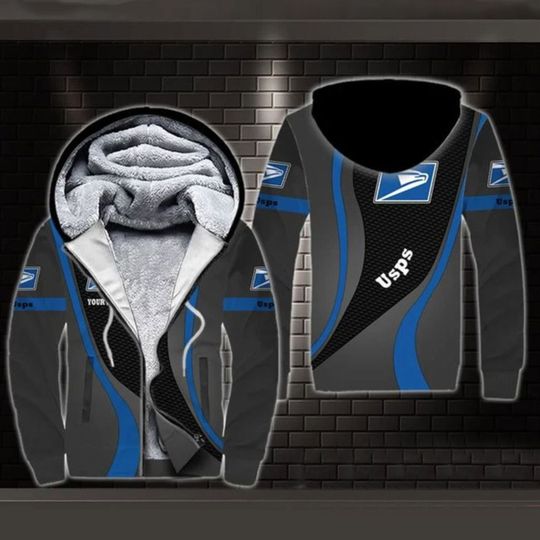 Discover Personalized Postal Service Fleece Hoodie