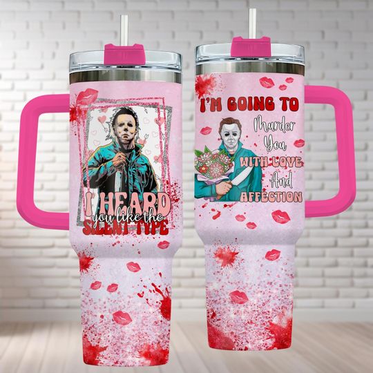 Discover Michael Myers Valentines Day Tumbler 40Oz, Halloween Movie Coffee Tumbler