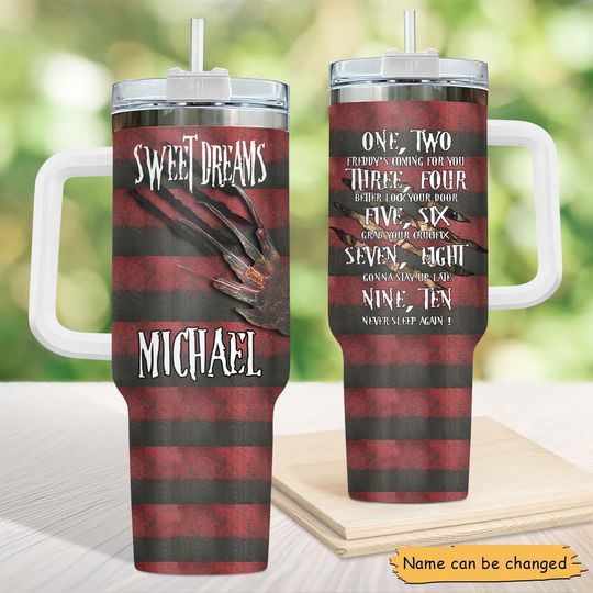 Discover Halloween Freddy Krueger Tumbler 40Oz, Custom Freddy Krueger Coffee Tumbler