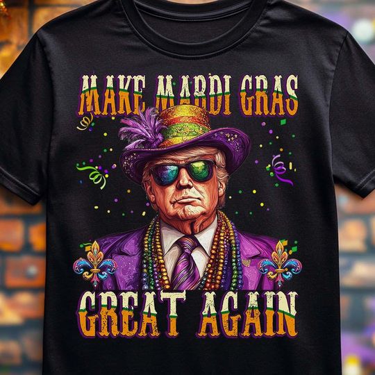 Discover Trump in Mardi Gras Costume T-Shirt