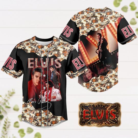 Discover Elvis Presley Valentine Baseball Jersey, The King of Rock & Roll T-Shirt, Elvis Presley Concert 2025 Jersey