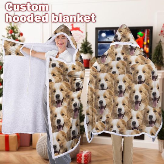 Discover Custom Photo Hoodie Blanket,Personalized Wearable Hooded Blanket,Personalized Hoodie Blankets with Pictures