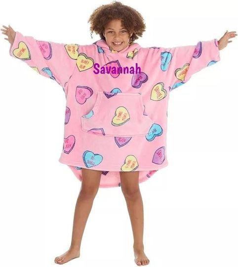 Discover Older Girls Personalised Hoodie Wearable Blanket Loungewear