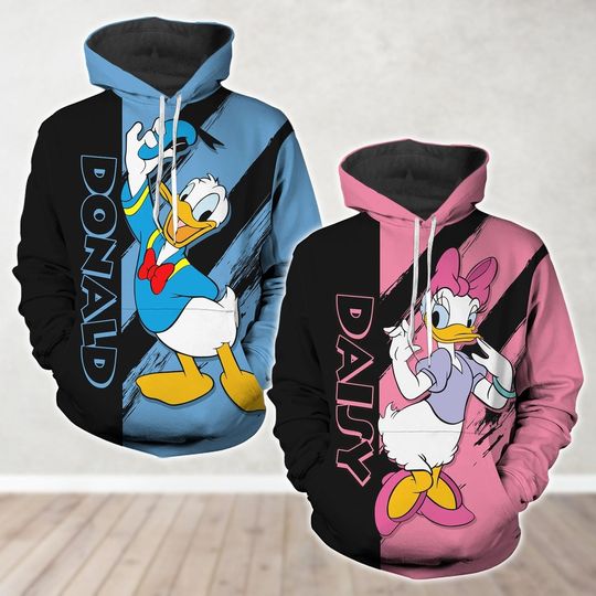 Discover Custom Donald And Daisy Couple 3D Hoodie