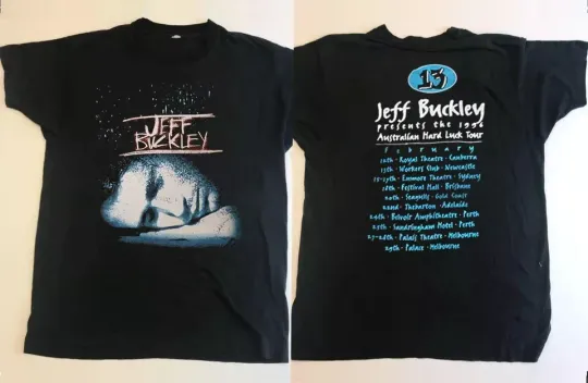 Discover Vintage 1996 Jeff Buckley Hard Luck Tour T-Shirt, 90s Jeff Buckley Concert Tour