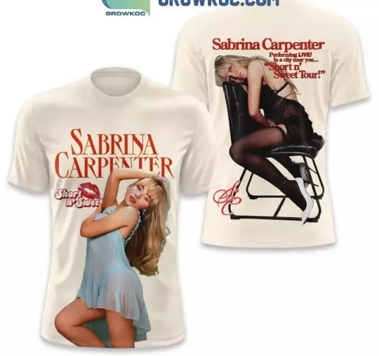 Discover Sabrina Carpenter Sweet N’ Short Tour In Your City 3D T-Shirt