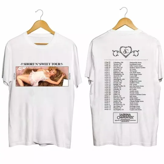 Discover 2024 Sabrina Carpenter Short N Sweet Tour T-Shirt