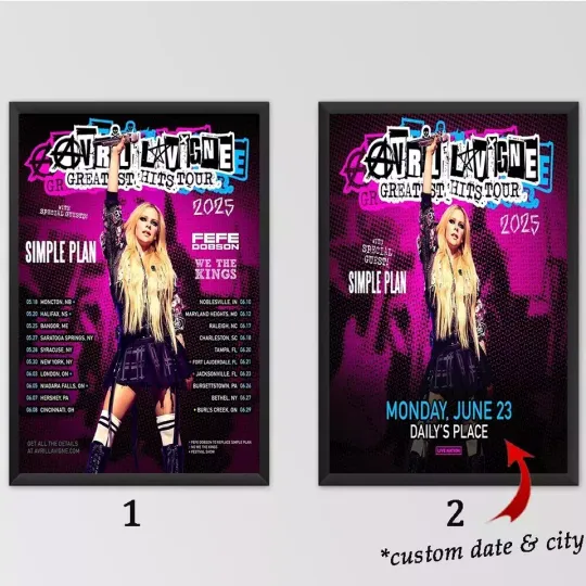 Discover Avril Lavigne Greatest Hits Tour 2025 Poster