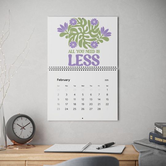 Discover Boho Style Self-Motivating Wall Calendar 2025 Inspirational