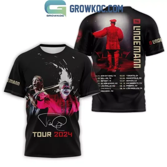 Discover Till Lindemann Tour 2024 Schedule Fan 3D T-Shirt