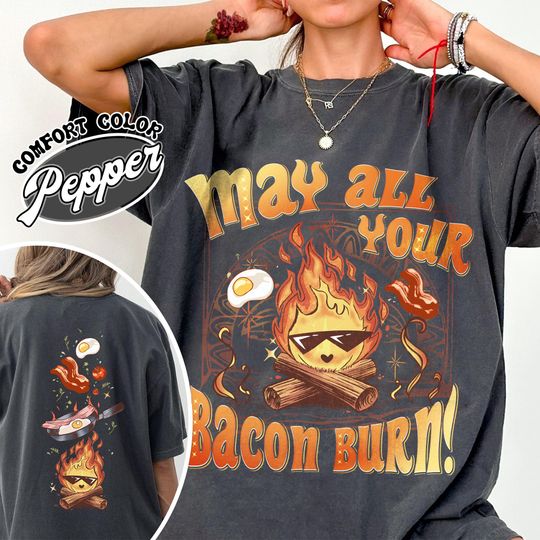 Discover May All Your Bacon Burn Shirt, Move Castle Shirt, Bed and Breakfast Tshirt, Anime Shirt, Anime Fan Gift