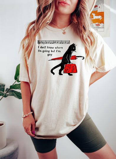 Discover I Dont Know Where Im Going But Im Gay Shirt, Cat Pride Shirt