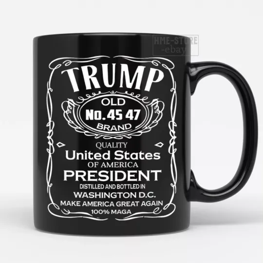 Discover 45 47th President Donald Trump Coffee Mug Vintage Bottle Design Pro Trump Cup
