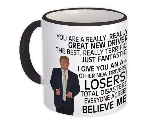 Discover Gift Mug : NEW DRIVER Funny Trump Great Birthday Christmas Jobs