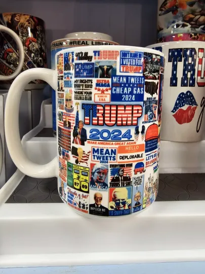 Discover Trump Collage 15oz Mug