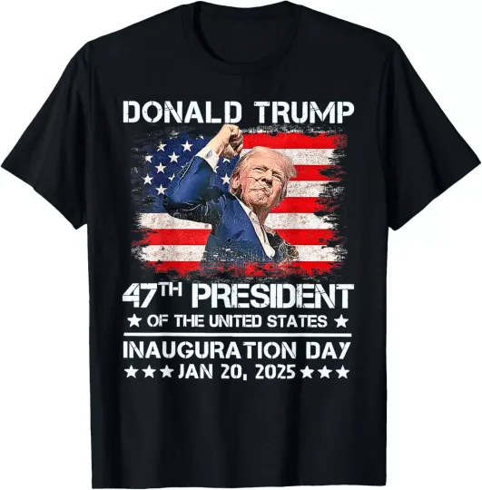 Discover 45 - 47 Trump Fight USA Inauguration Day 2025 Vance 2028 T-Shirt