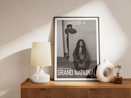 Discover Custom Name and date Grand National Tour Kendrick Lamar SZA Poster
