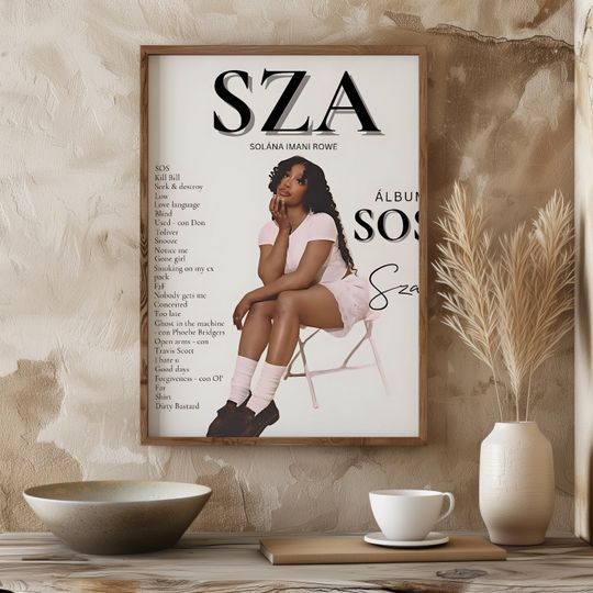 Discover Aesthetic SZA Artist Poster for SOS Album, Home Decor