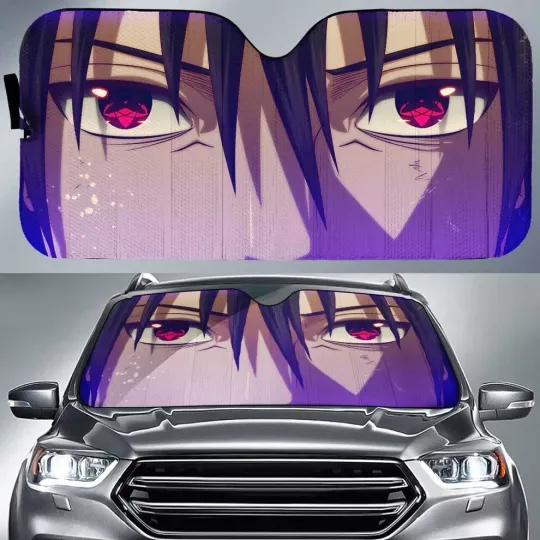 Discover Sasuke Eyes Car Sun Shade, Anime Car Accessories