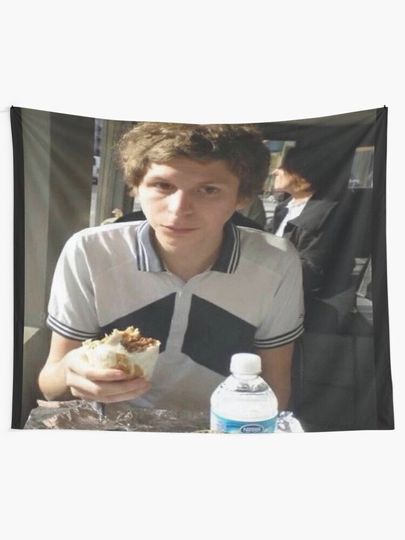 Discover Michael Cera Eating Burrito Wall Tapestry, Funny Tapestry Wall Hanging Meme Tapestry Wall Decor