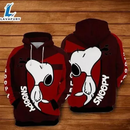 Discover Snoopy Funny Happy Movie Cartoon 3D All Over Hoodie 3d