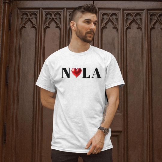 Discover NOLA Heart Unisex Tee - New Orleans Support T-Shirt, Louisiana Pride Shirt