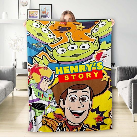 Discover Personalized Toy Friends Plush Fleece Blanket