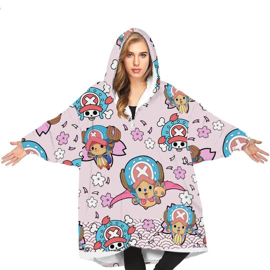 Discover Anime Blanket Hoodie  Sherpa Tony Chopper One Piece
