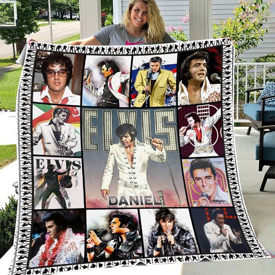 Discover Elvis Presley Quilt Blanket - King Of Rock and Roll Blanket, Music Gift, Elvis Blanket Gift