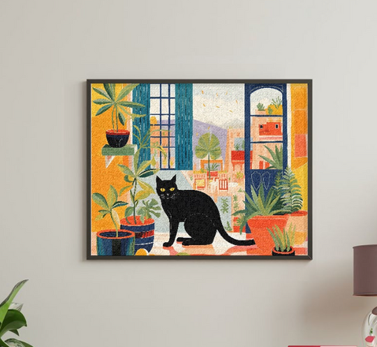 Discover Whiskered Wonders - Premium Cat Paint by Numbers Kit, Feline DIY Art for Cat Lovers