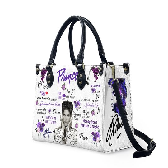 Discover Prince Pur Rain Personalized Leather Bag, Prince Rogers Nelson Custom Handbag