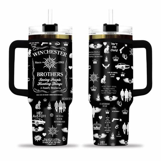 Discover Halloween Supernatural 40oz Tumbler, Winchester Brothers Insulated Tumbler