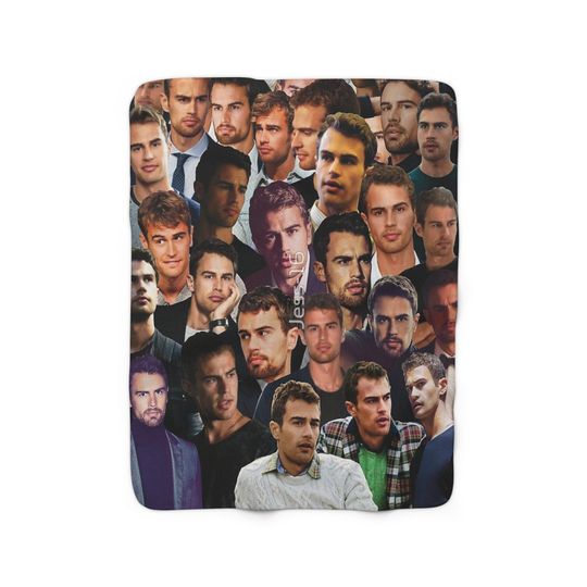 Discover Theo James Photo Collage Fleece Blanket