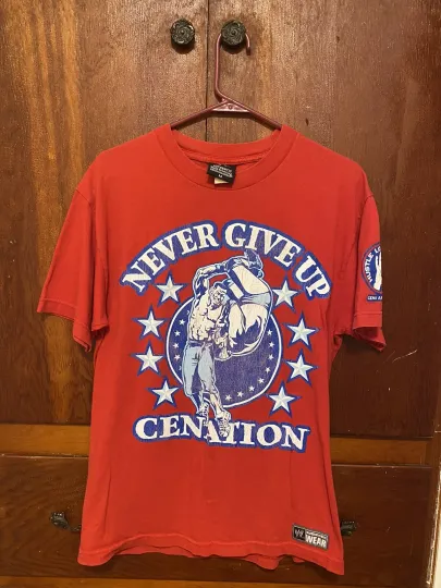 Discover Wrestling Entertainment Jo Cen T-Shirt Red Never Give Up Cenation