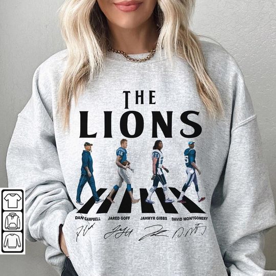 Discover Lions Walking Abbey Road Signatures Football Shirt