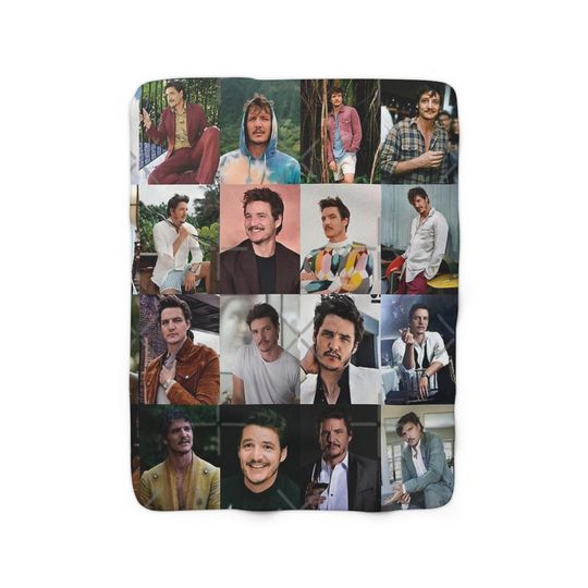 Discover Pedro Pascal Photo Collage Fleece Blanket