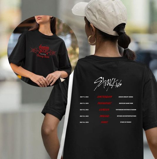 Discover Stray Kids World Tour 2025 Tshirt, SKZ World Tour 2025 Announcement Tshirt