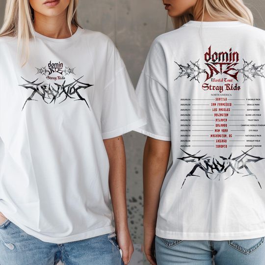 Discover Stray Kids DominATE World Tour US 2025 Shirt, Stray Kids Shirt