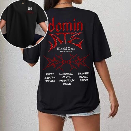 Discover Stray Kids dominATE World Tour US 2025 T-shirt, SKZHOP Hiptape Shirtx