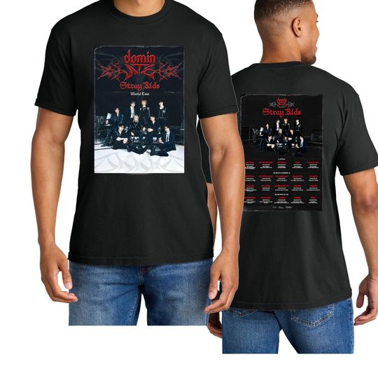Discover Stray Kids World Tour 2025 Tshirt , dominATE SKZ Tshirt