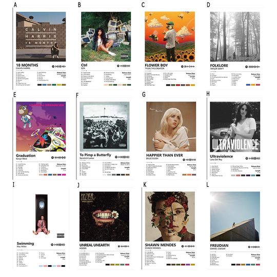 Discover Custom Album Poster - Music Wall Art, Album Cover