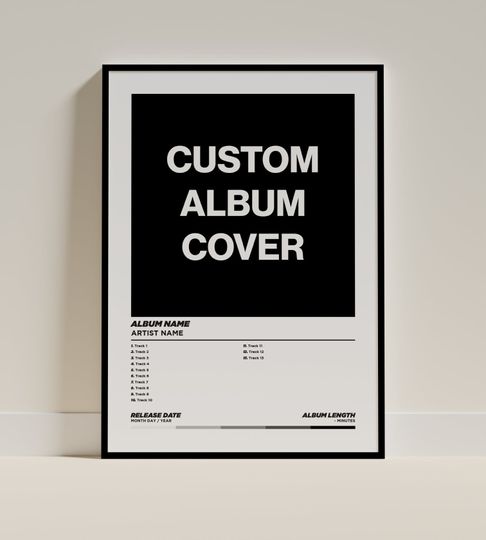 Discover Custom Album Posters | Personalised Music Poster