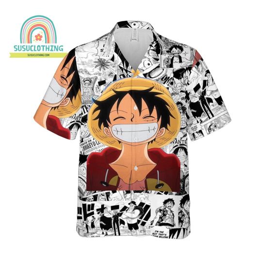 Discover Luffy One Piece Hawaiian Shirt, One Piece Summer Hawaii Shirt,  Monkey D Luffy Shirt