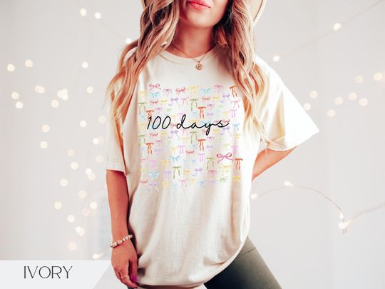 Discover 100 Days of School Teacher Shirt, Coquette 100th Day of School